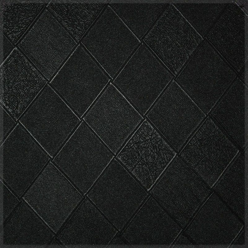 Black geometry dimond plaid imitation leather soft bag ...