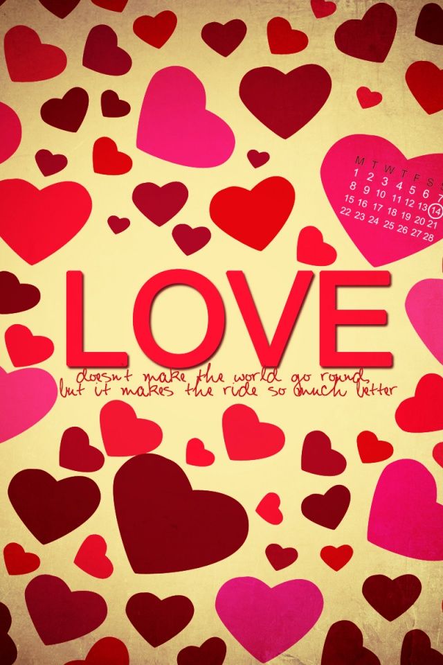 640x960 Grunge Love Hearts Iphone 4 wallpaper