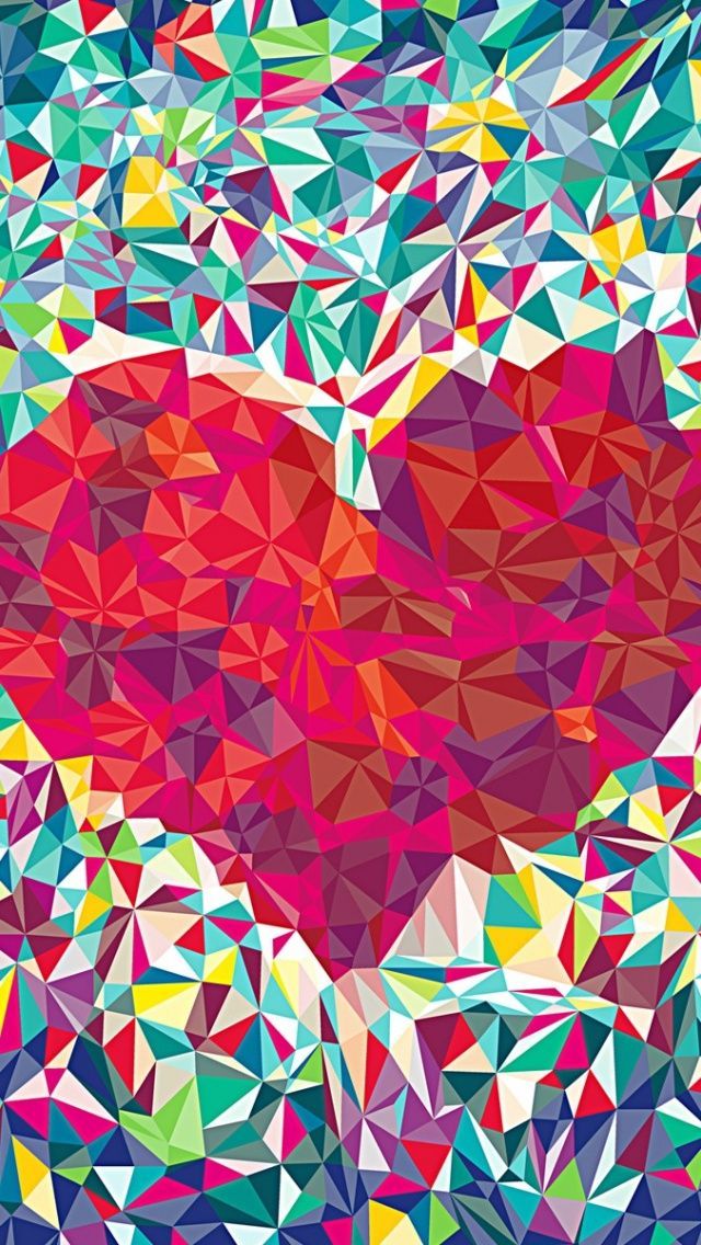 640x1136 Fractal Heart Iphone 5 wallpaper