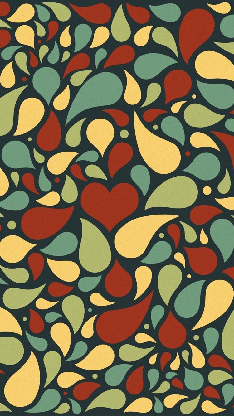 Free Heart Pattern iPhone 6 Plus Wallpapers HD 750x1334 iPhone 6 ...