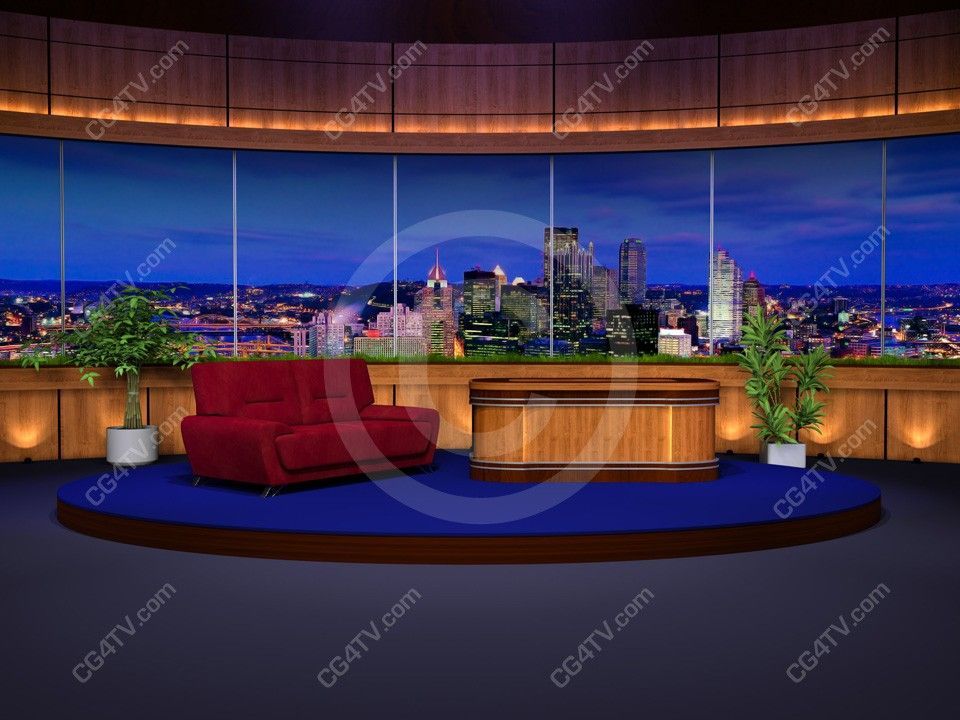 Talk Show Background for Green Screen Chromakey