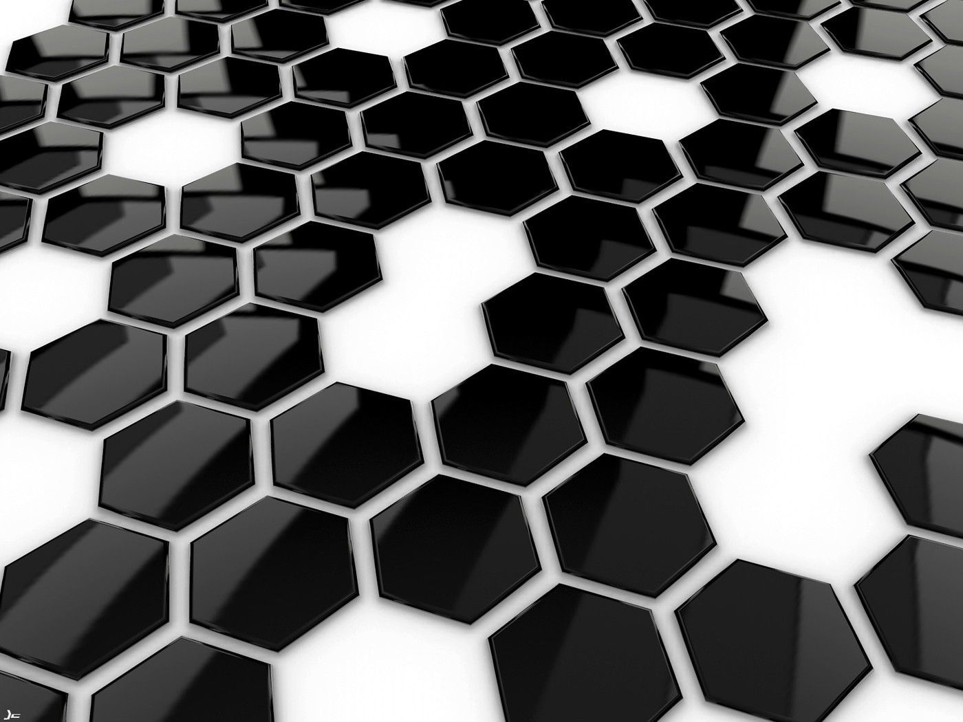 Free Download Athletic Abstract Hexagons Black White Wallpapers