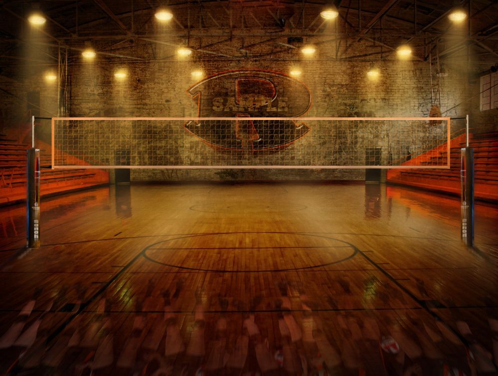 Dynamic Sports Art Backgrounds Volleyball Poster SturDaVinci