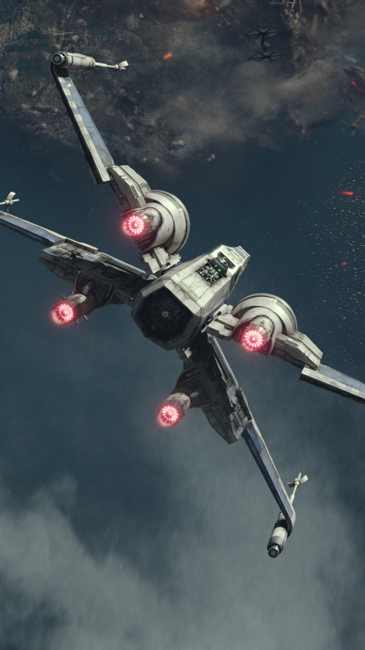 Star Wars The Force Awakens X Wing Starfighter Iphone Wallpaper Hd
