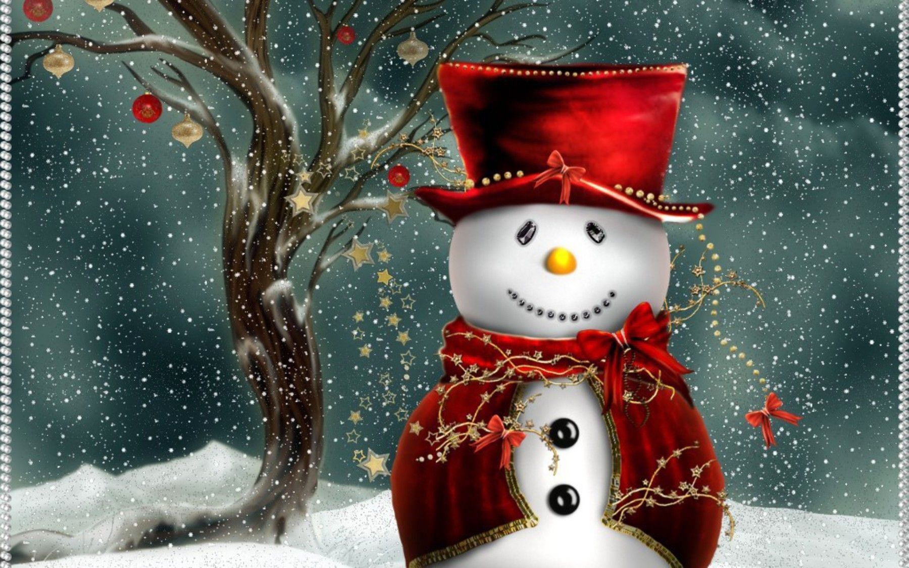 Free Adorable Christmas Snowman wallpaper Wallpapers - HD