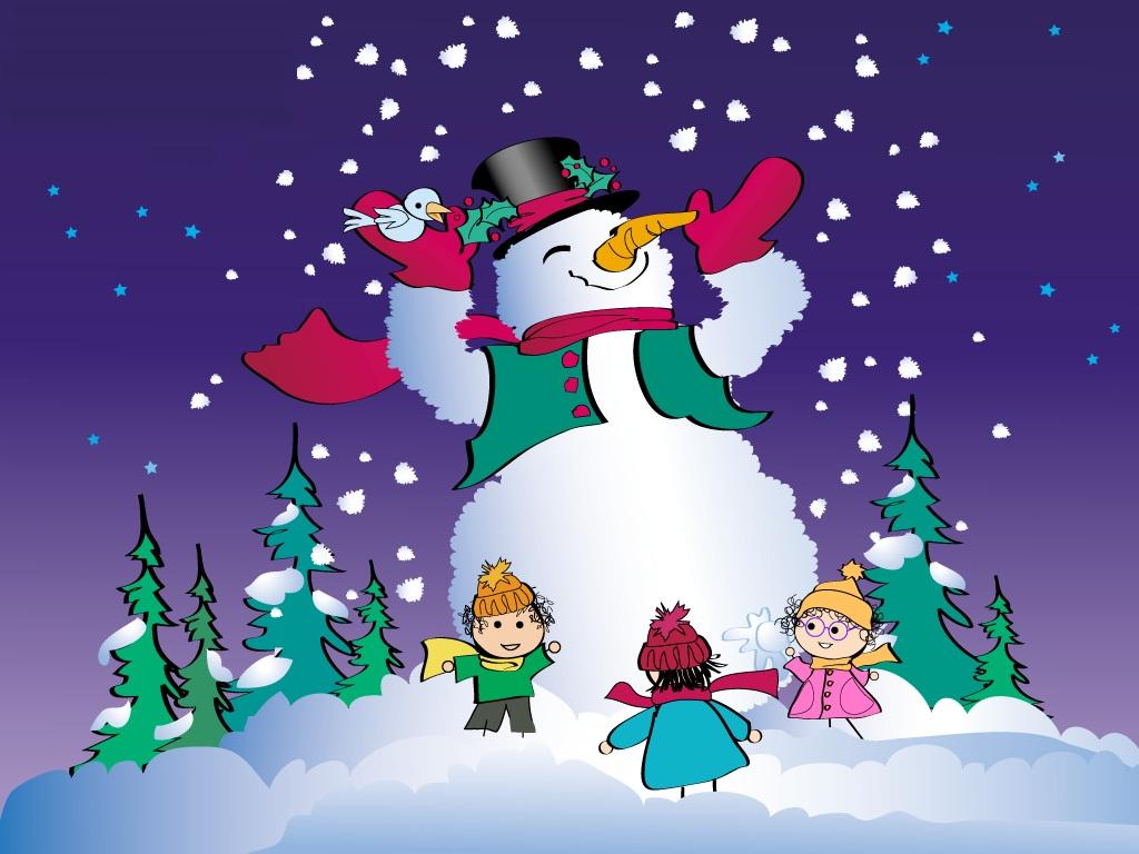 Animals Zoo Park Free Christmas Snowman Wallpapers for Desktop