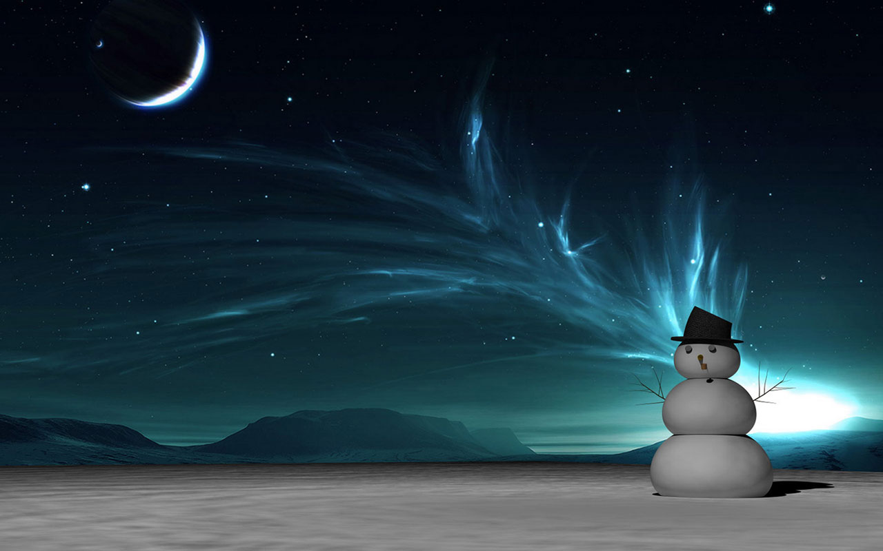 Christmas snowman cartoon style design HD wallpaper 7 － Holiday ...