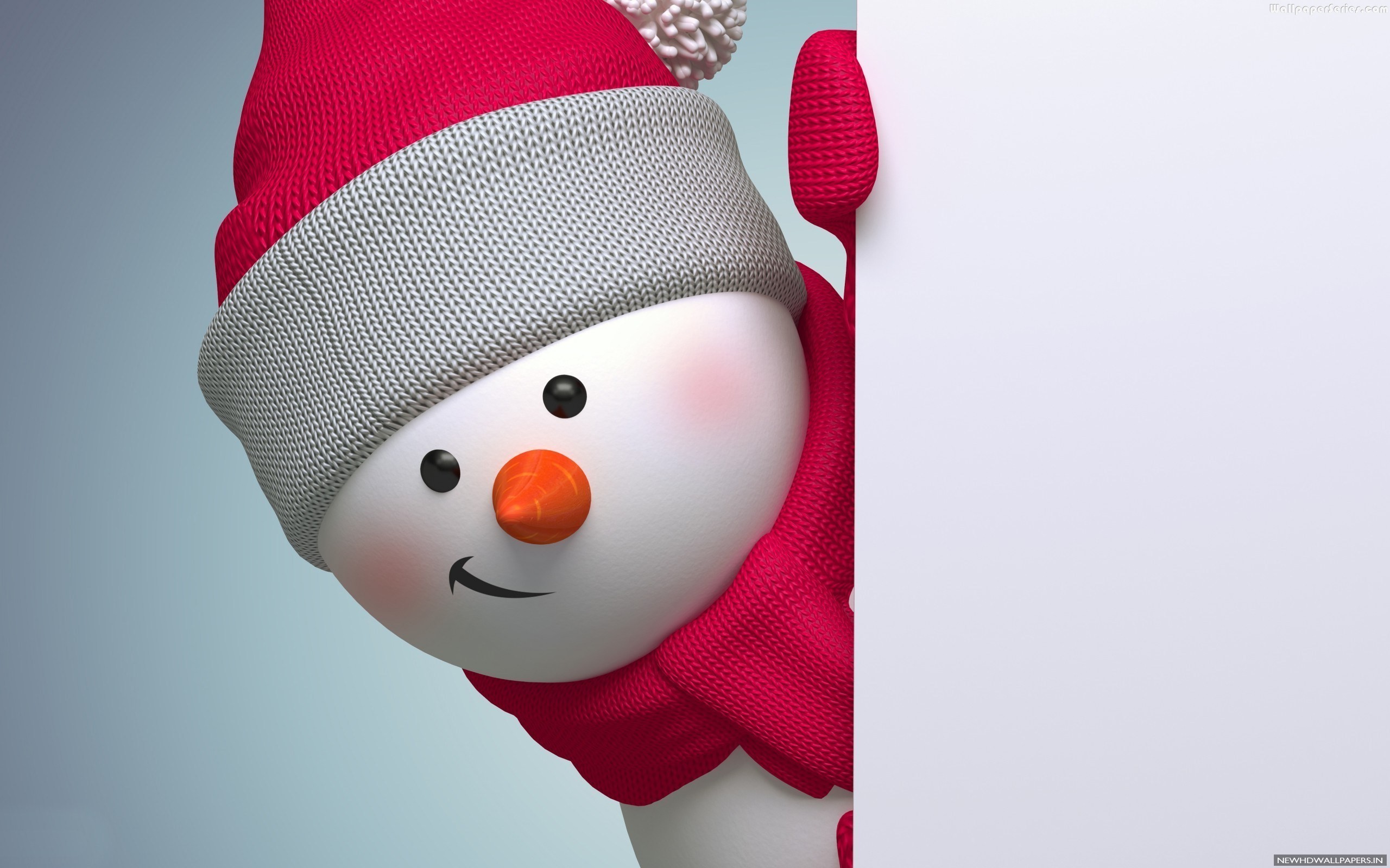 Cute Merry Christmas Snowmen Free Wallpaper - New HD Wallpapers