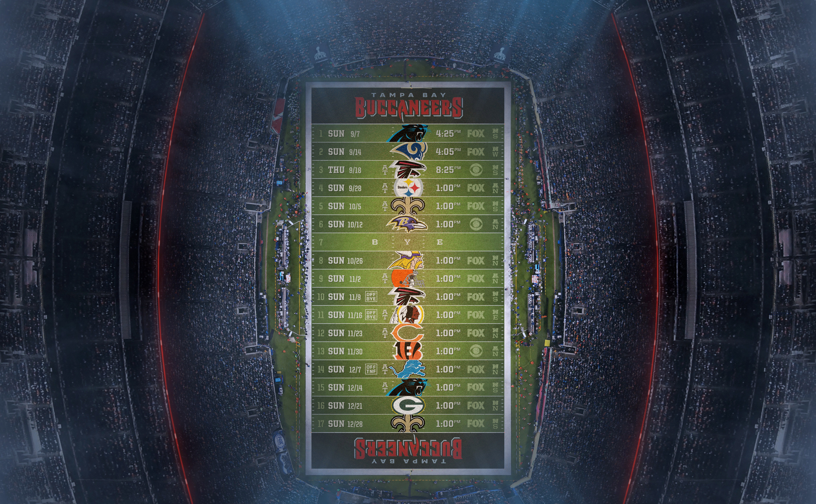 Tampa Bay Buccaneers 2014 NFL Schedule Wallpaper