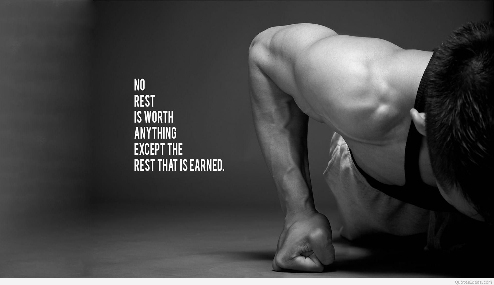 Fitness wallpaper with quote