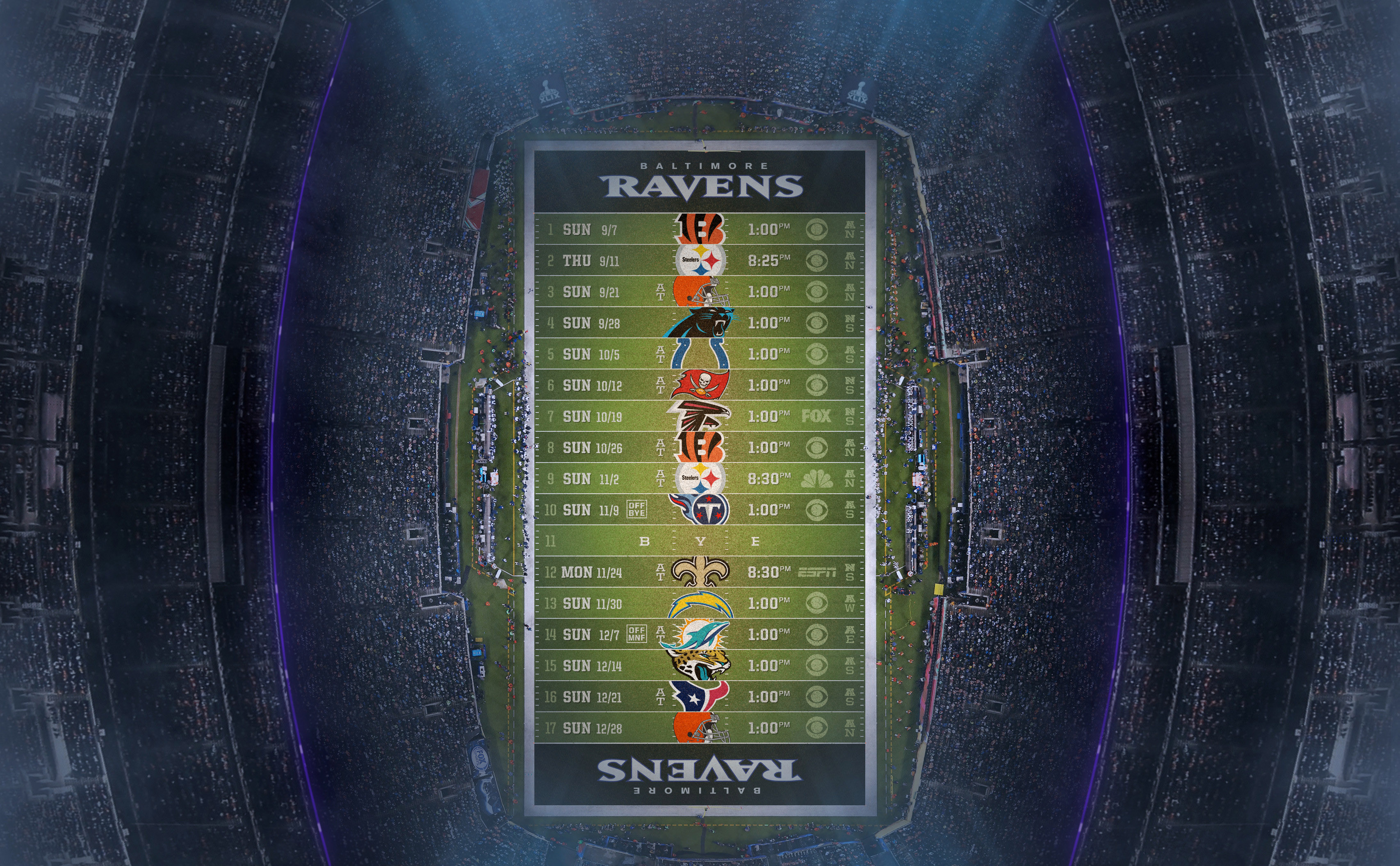 Baltimore Ravens 2014 NFL Schedule Wallpaper