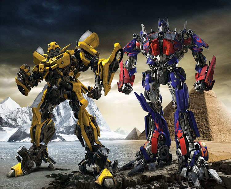 3D Transformers Photo Wallpaper Optimus Prime & Bumblebee Wall ...