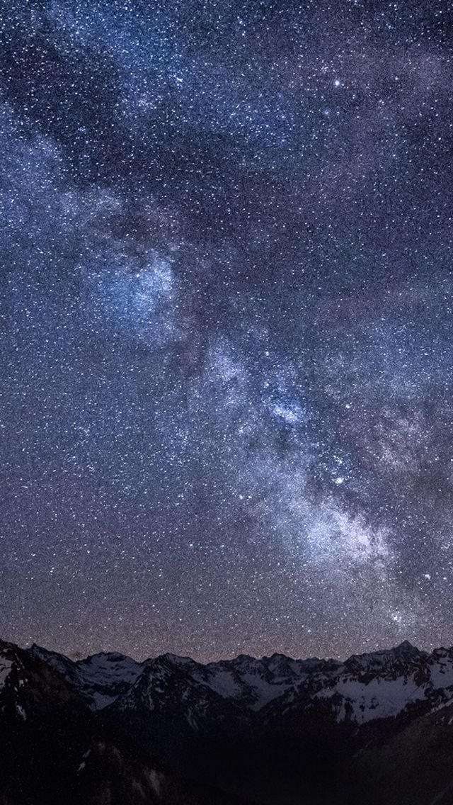 Mountains and Space iPhone 5 Wallpaper 640x1136