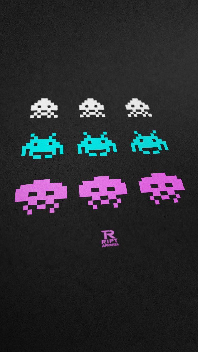 RIPT T-Shirts: Space Invaders Poster & Wallpaper iPhone 5, and ...
