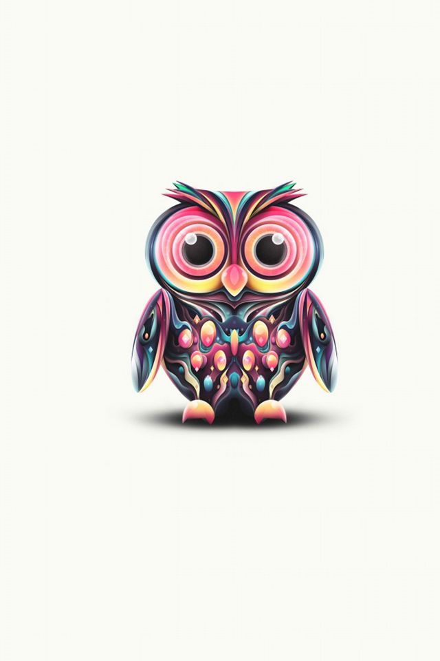 Cute Owl Illustration iPhone Wallpaper Simply beautiful iPhone