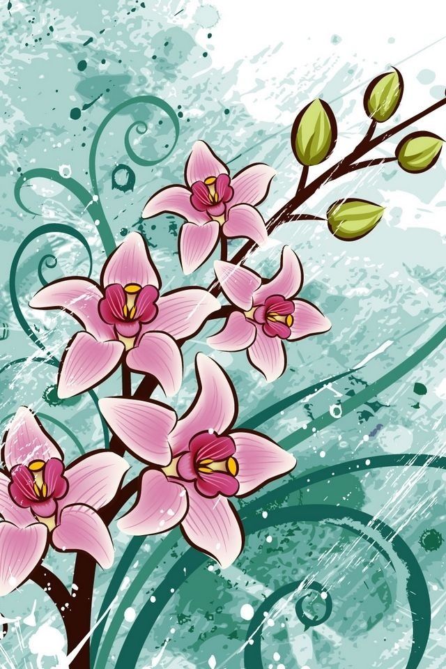 Free iphone wallpapers hd cute abstract iphone 4 wallpapers flower