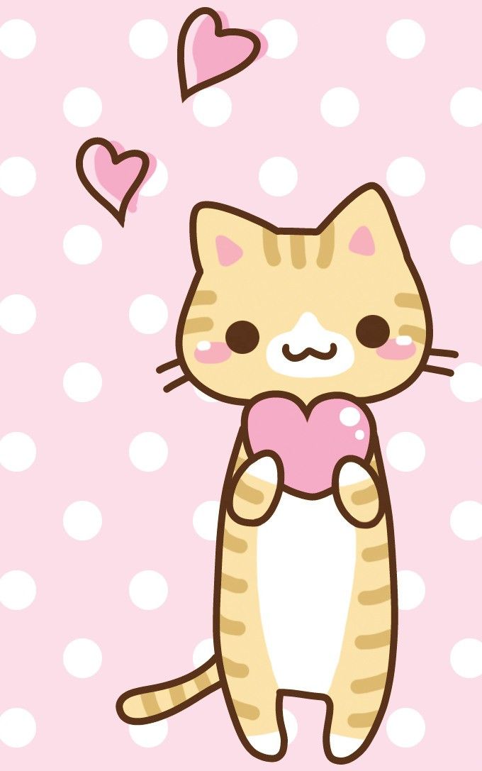 Pink Kitty ★ Find more Super Cute Kawaii wallpapers for your ...
