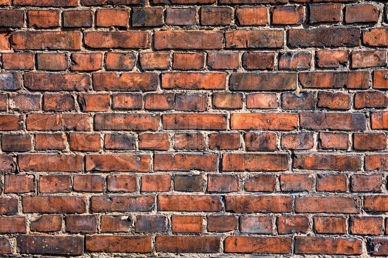 Old brick wall background stock photo