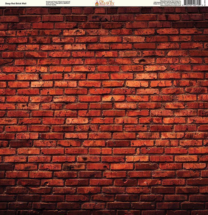 Ella and Viv Paper Company Brick Backgrounds Deep Red Brick Wall Paper