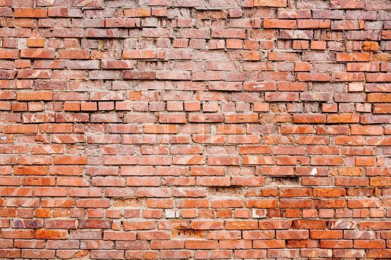 Red brick with plaster background texture | Stock Photo | Colourbox