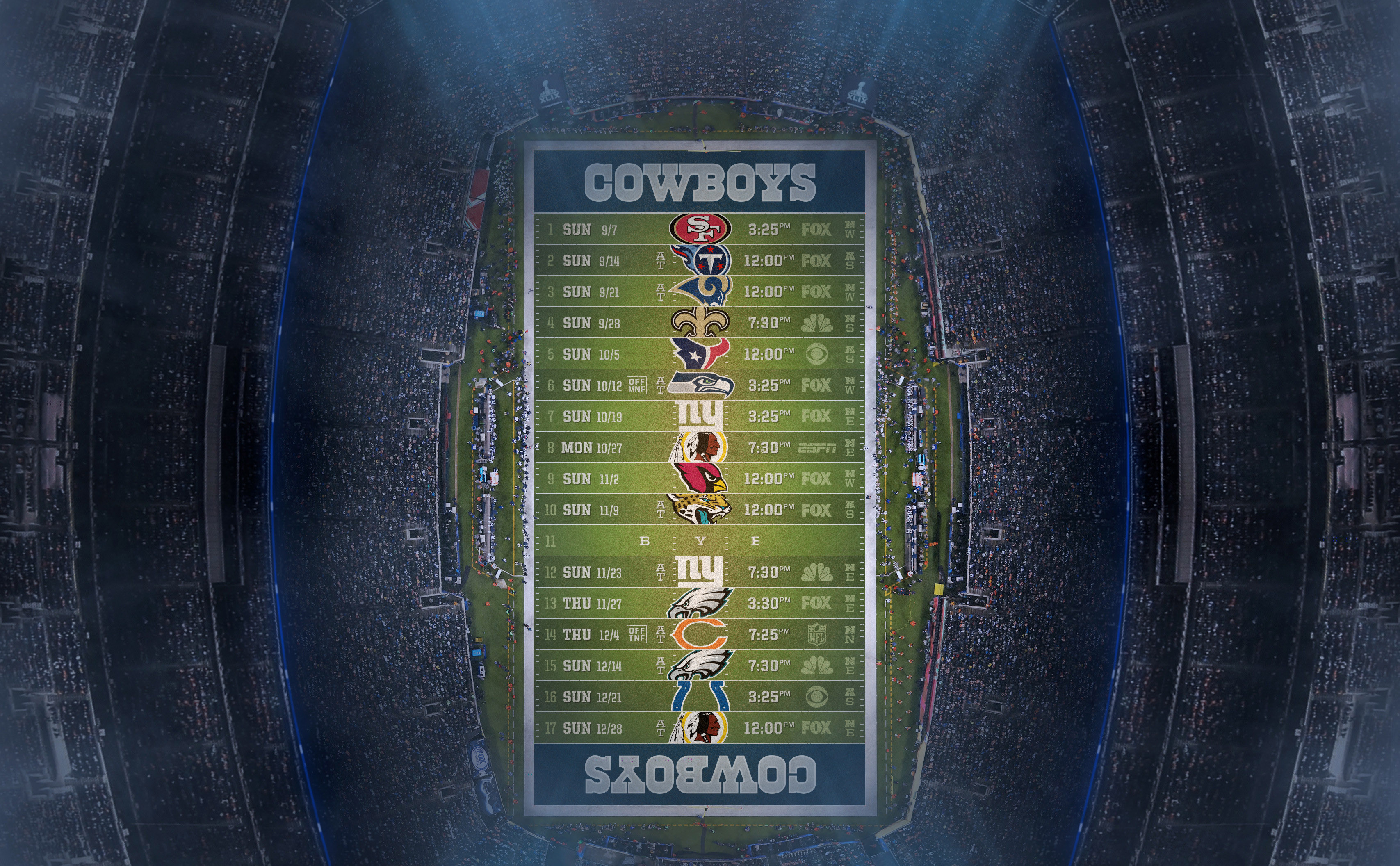 Dallas Cowboys Schedule Wallpapers