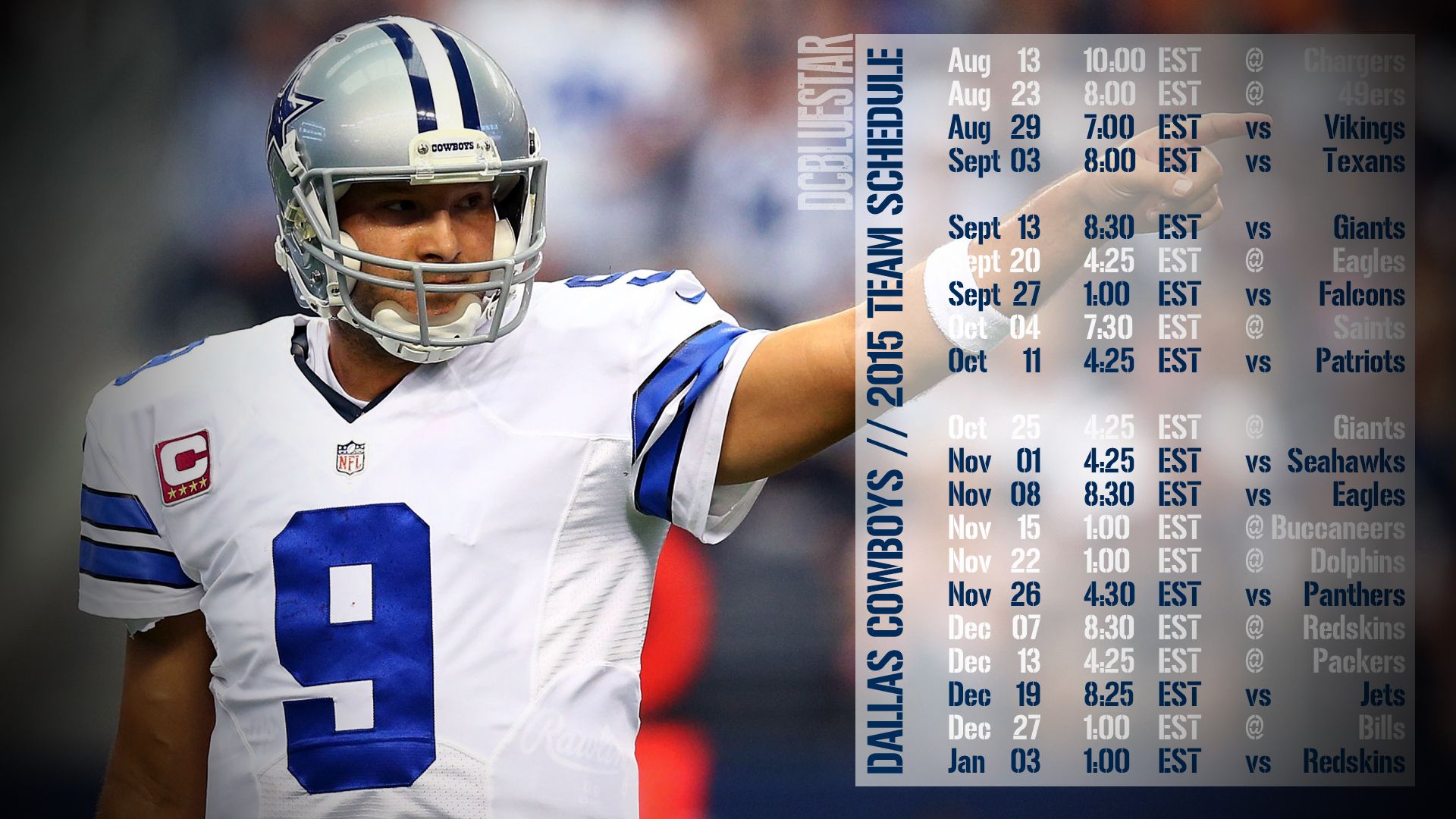 Dallas Cowboys Schedule Wallpapers Group (65+)