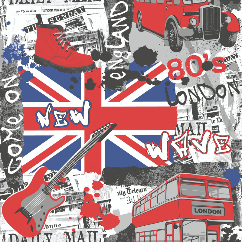 Muriva Come on England Union Jack Wallpaper at GoWallpaper UK