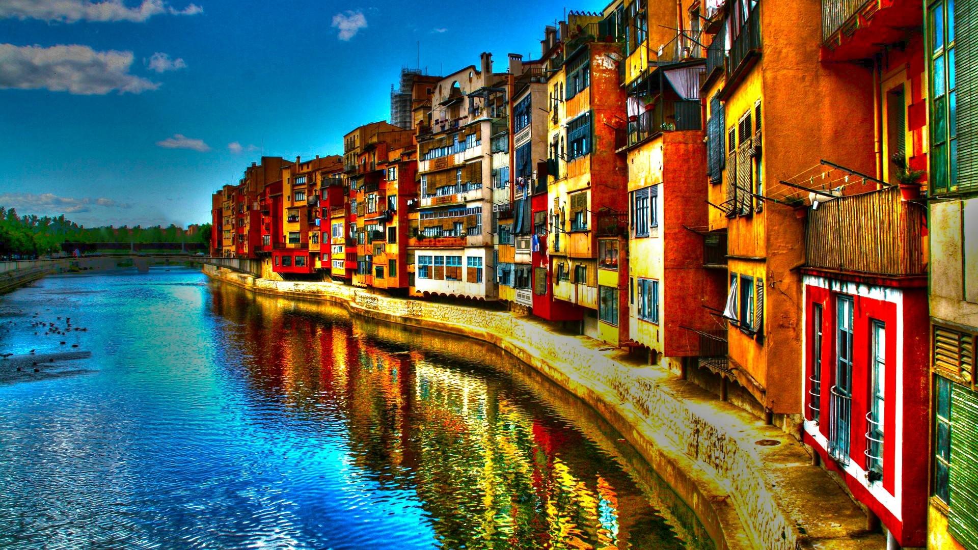 Houses at italian river - (#87774) - High Quality and Resolution ...