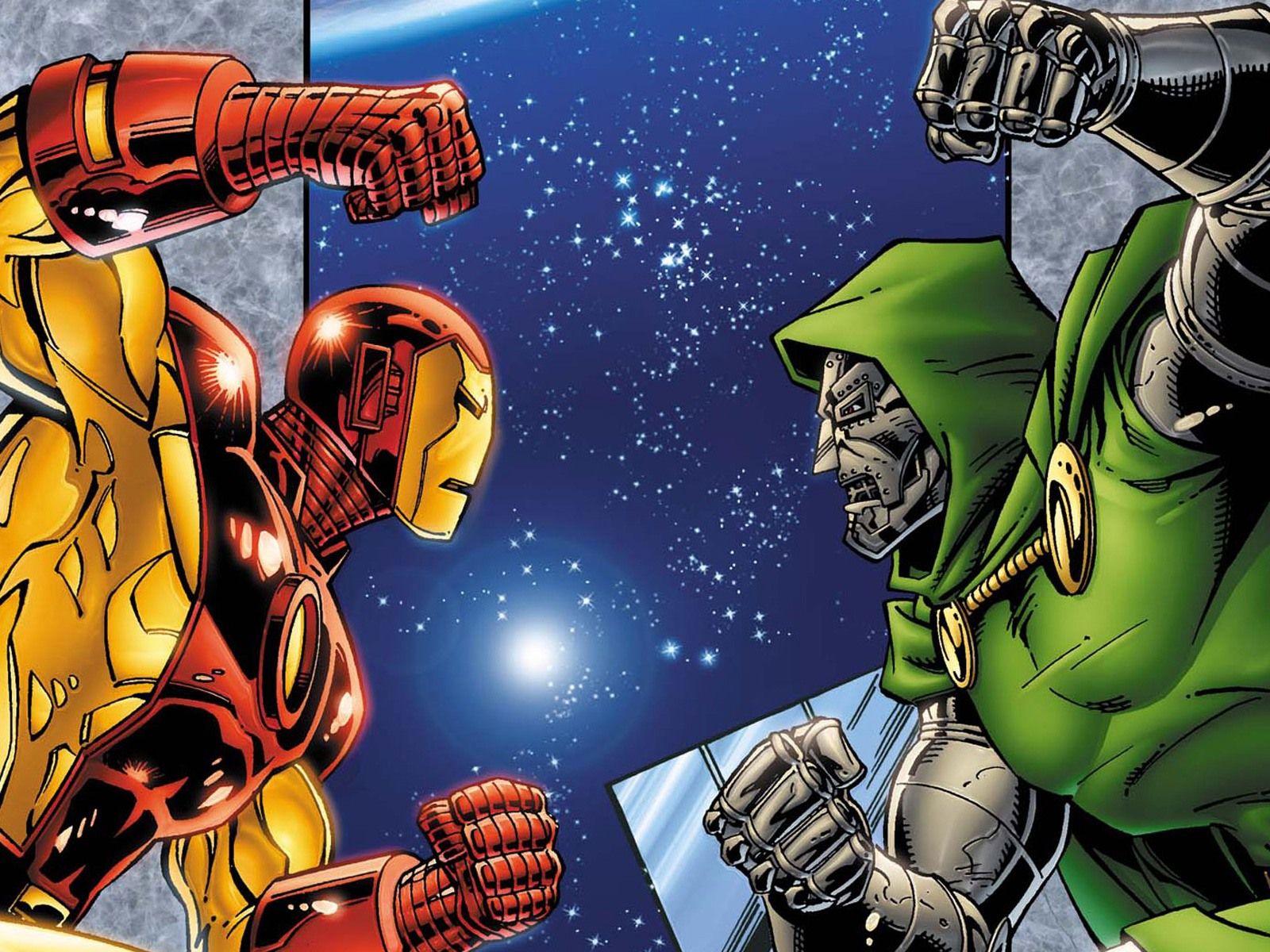 Iron Man versus Doctor Doom desktop wallpaper