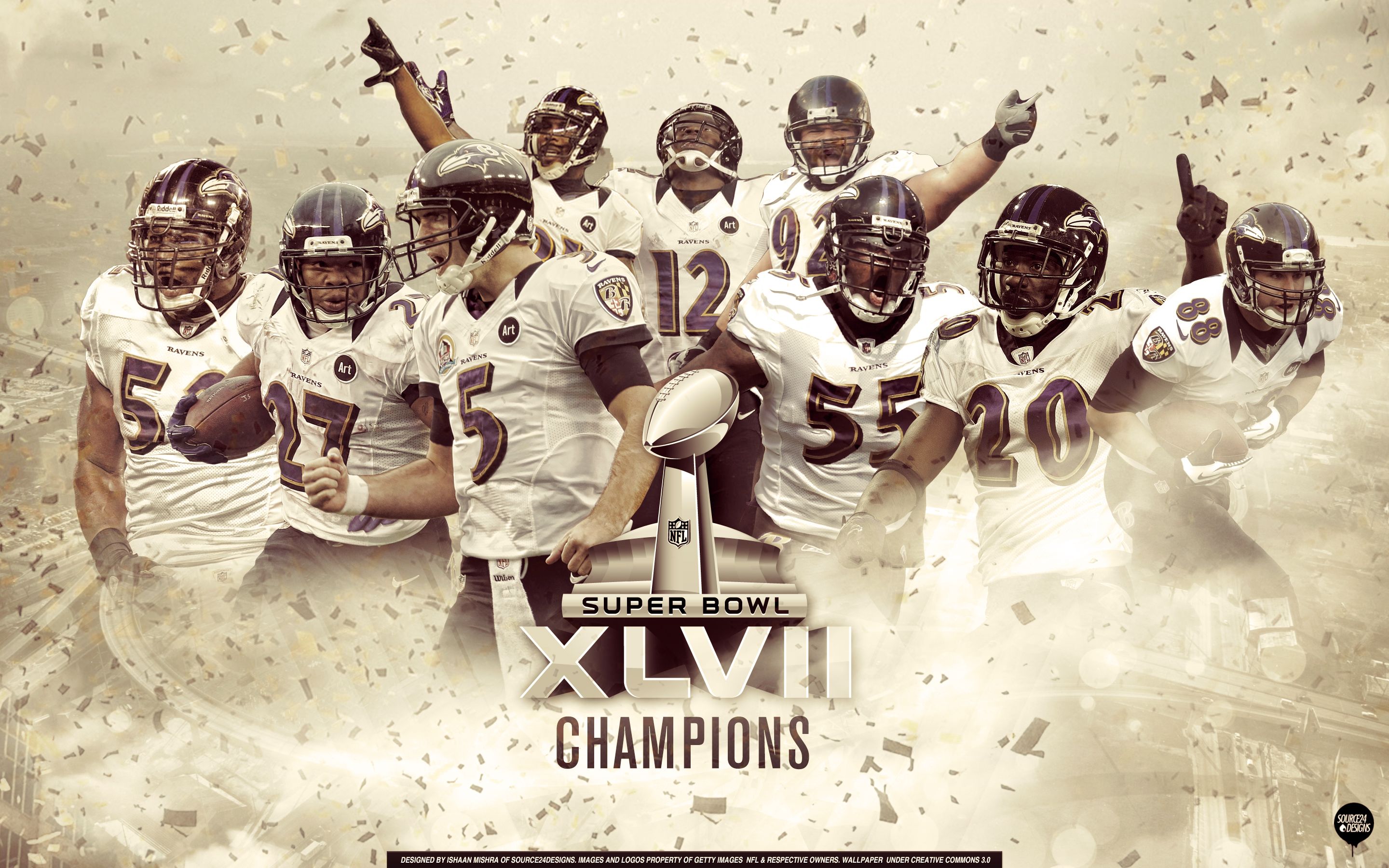 Baltimore Ravens Superbowl Champions Wallpaper by IshaanMishra
