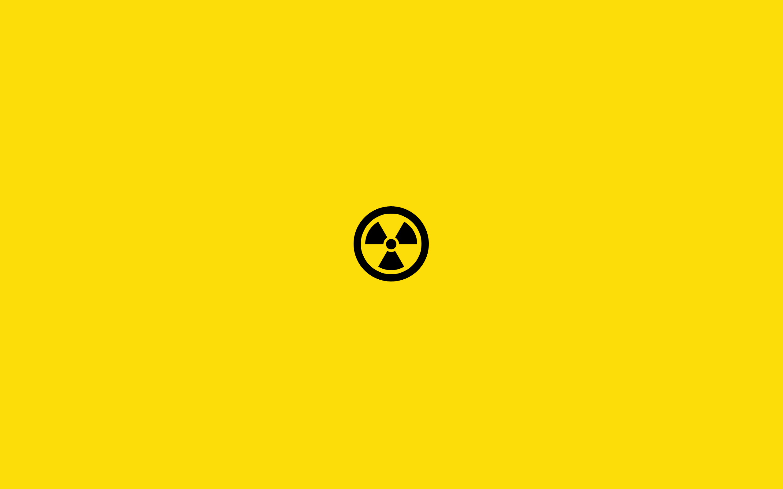 Nuclear symbol minimalist wallpaper | Minimal wallpapers