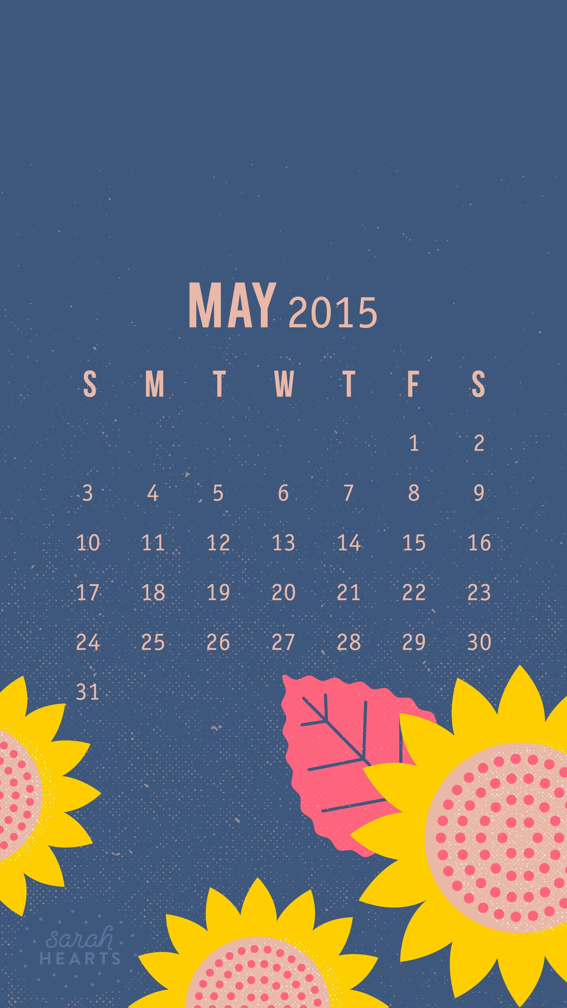 May 2015 Calendar Wallpaper - Sarah Hearts