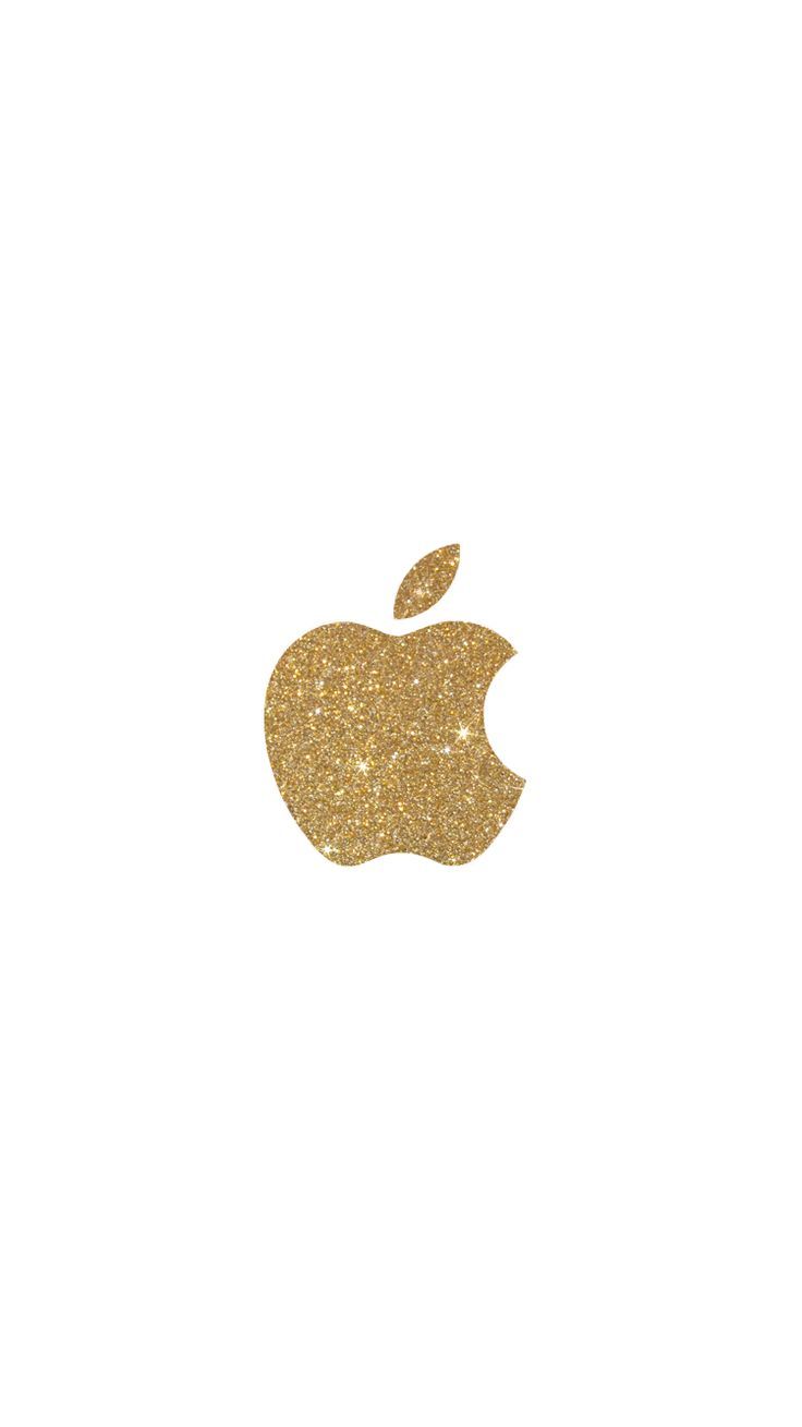 gold glitter apple logo iPhone 6 wallpaper | click for more free ...