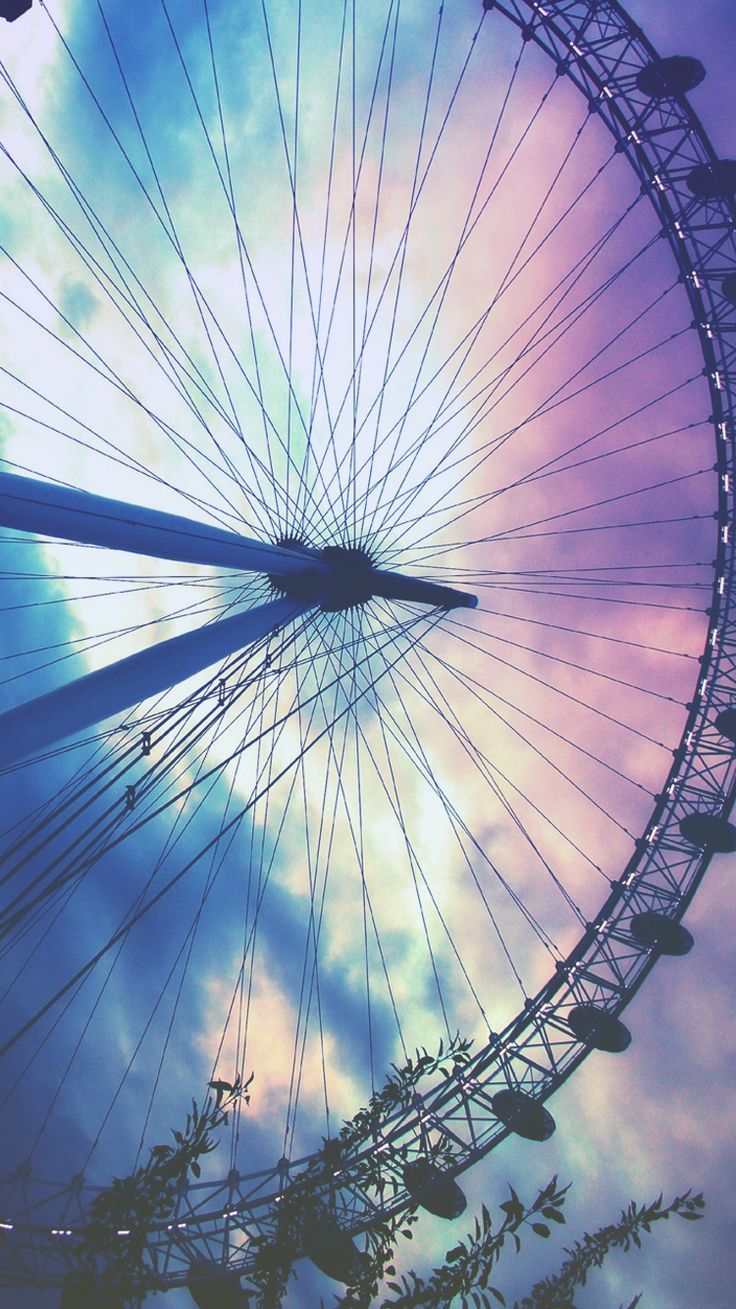 Ferris Wheel Pastel Sky iPhone 6 Wallpaper | iPhone Wallpaper ...