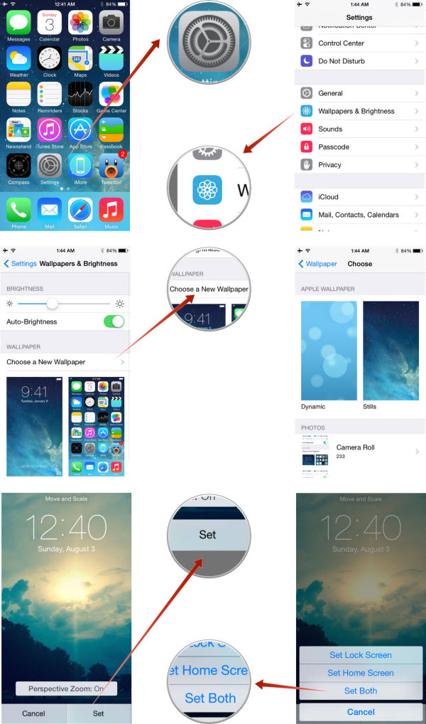 How to donwload and Change iPhone 6 Plus Wallpapers in iOS 8 ...