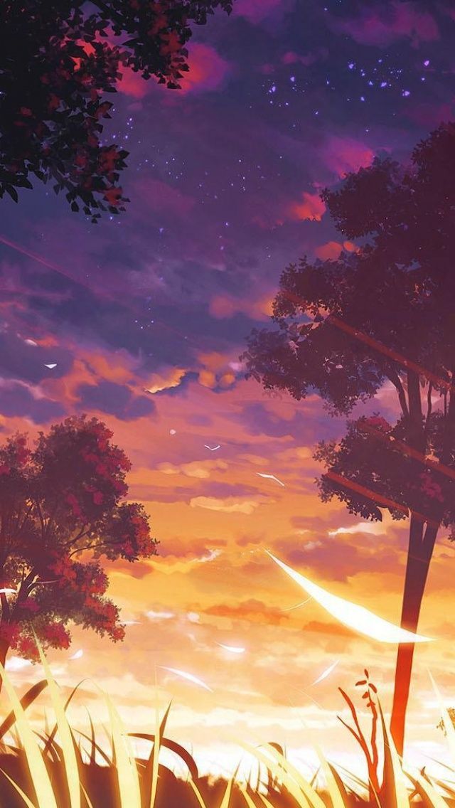 Anime Sunset iPhone 5 Wallpaper ID 38651