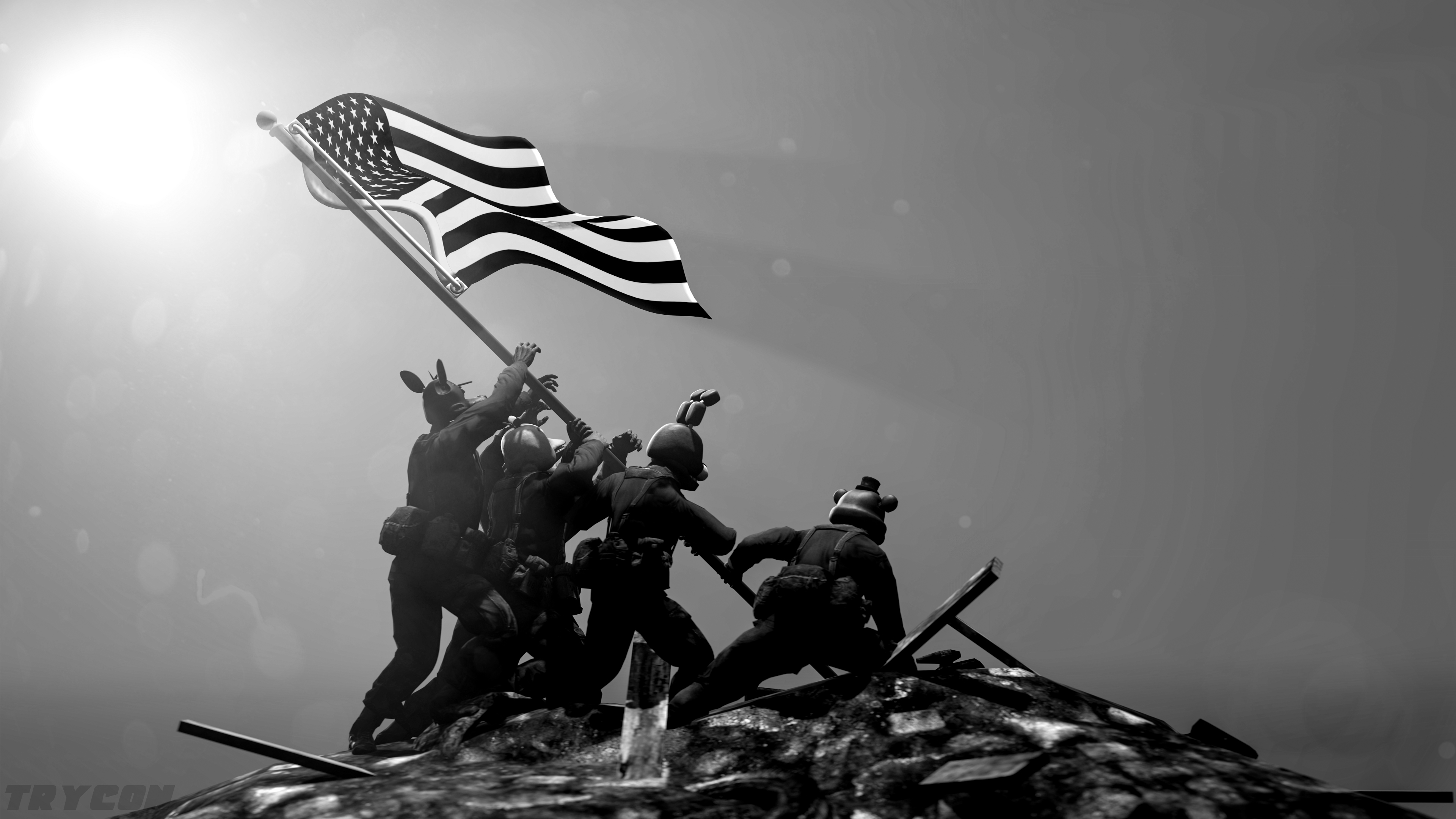 Raising the Flag on Iwo Jima - FNAF style by Trycon1980 on DeviantArt