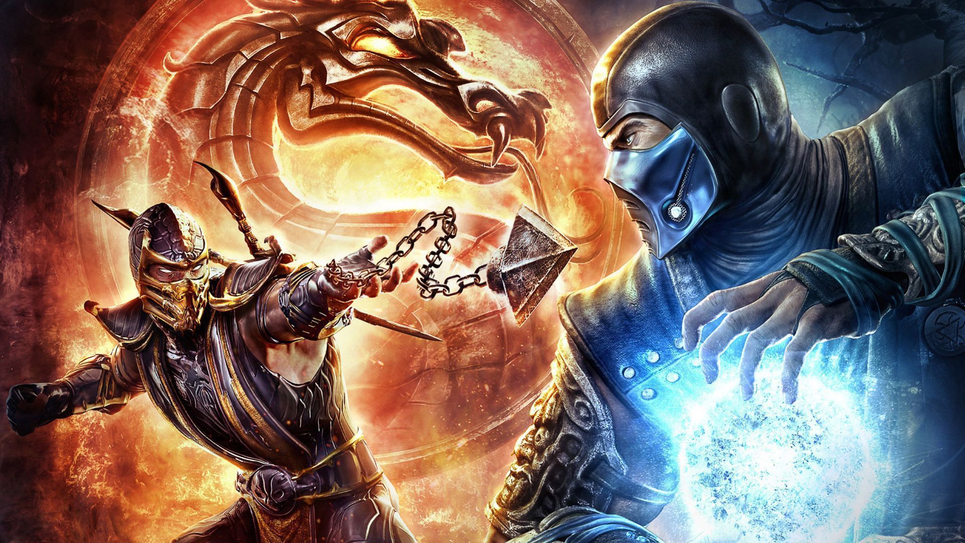 Mortal Kombat Scorpion Vs Sub Zero - wallpaper.