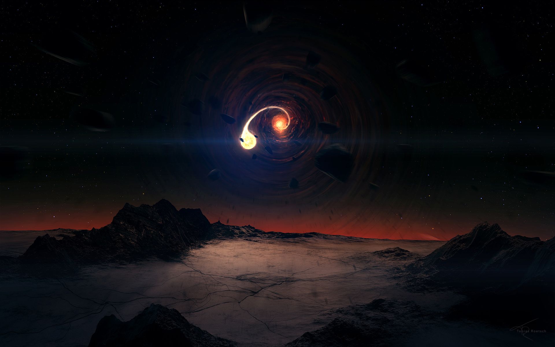 Black Hole Scene Wallpapers HD Backgrounds