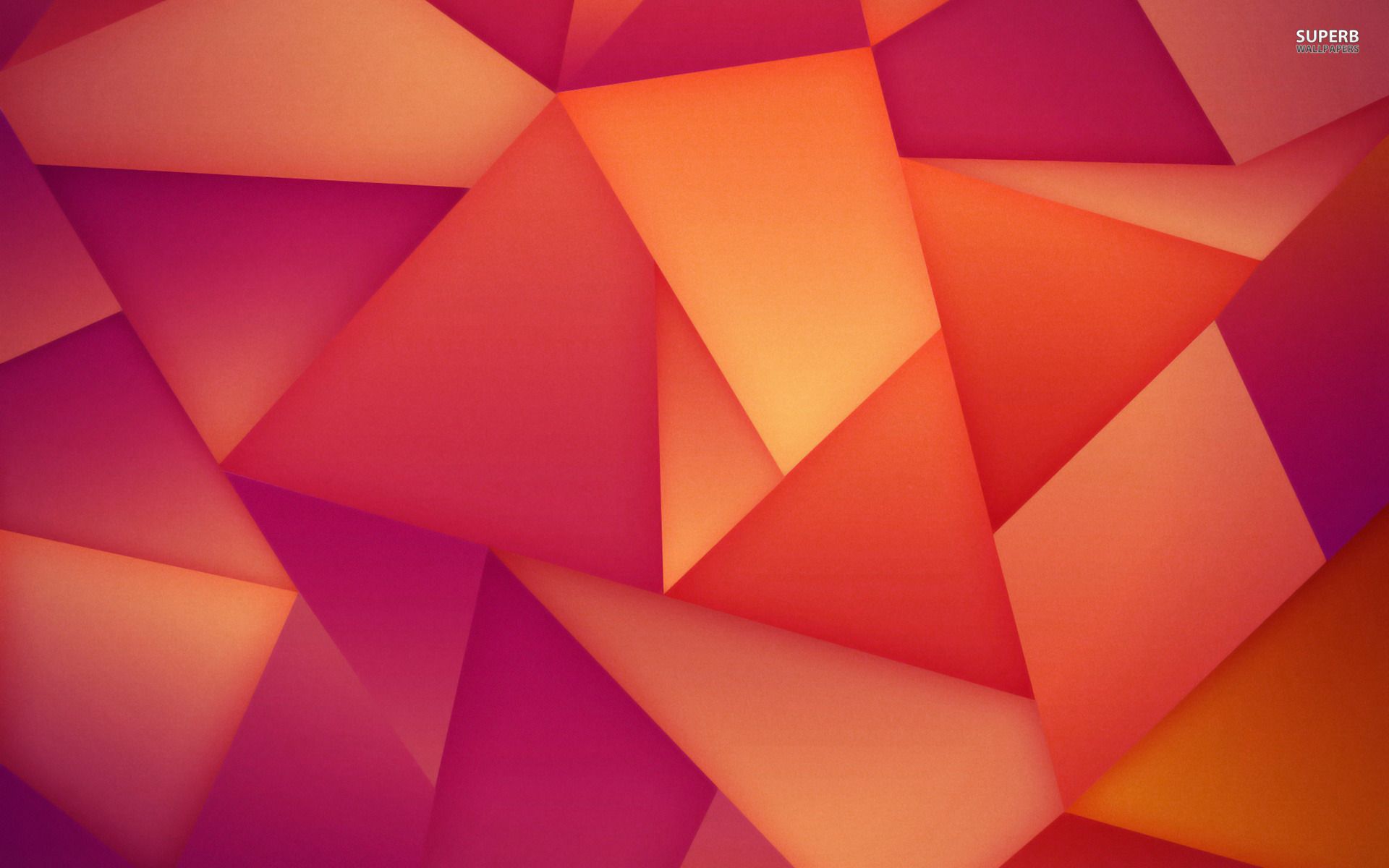 Orange and purple polygons wallpaper - Abstract wallpapers - #25819