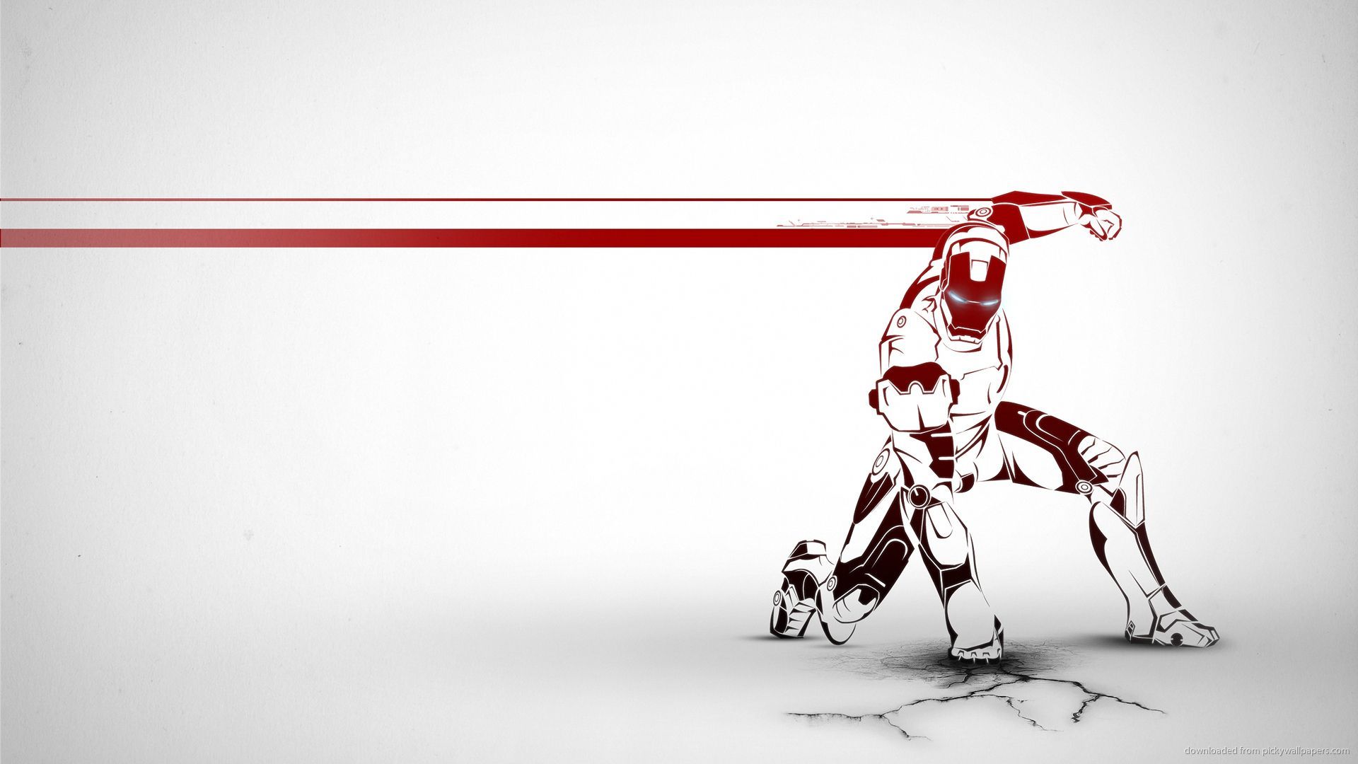 Download 1920x1080 Iron Man Awesome Red Art Wallpaper