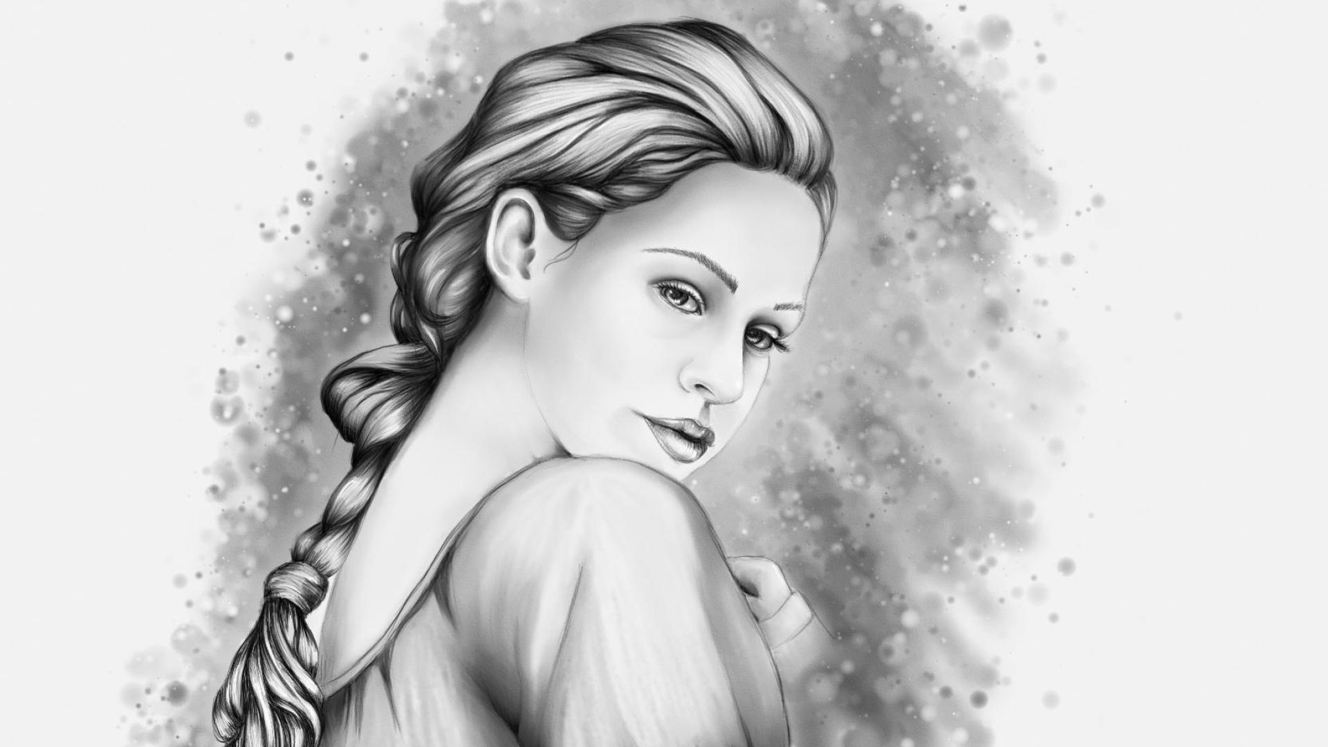 A girl with beautiful hair Pencil Sketch drawing  How to draw a girl HD  wallpaper  Pxfuel