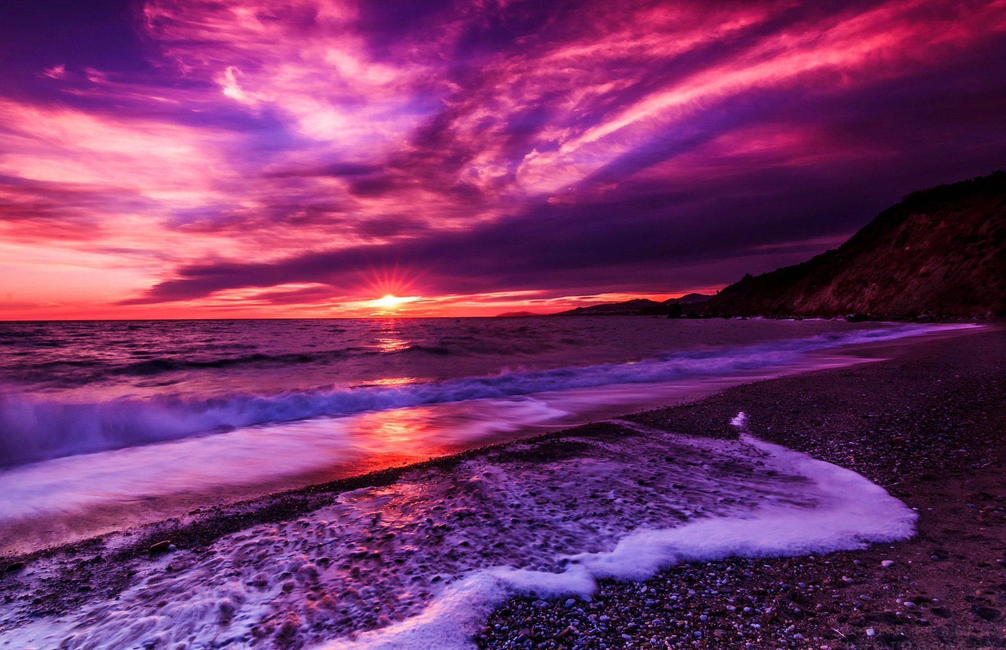 Purple Sunset Wallpapers - HD Images New