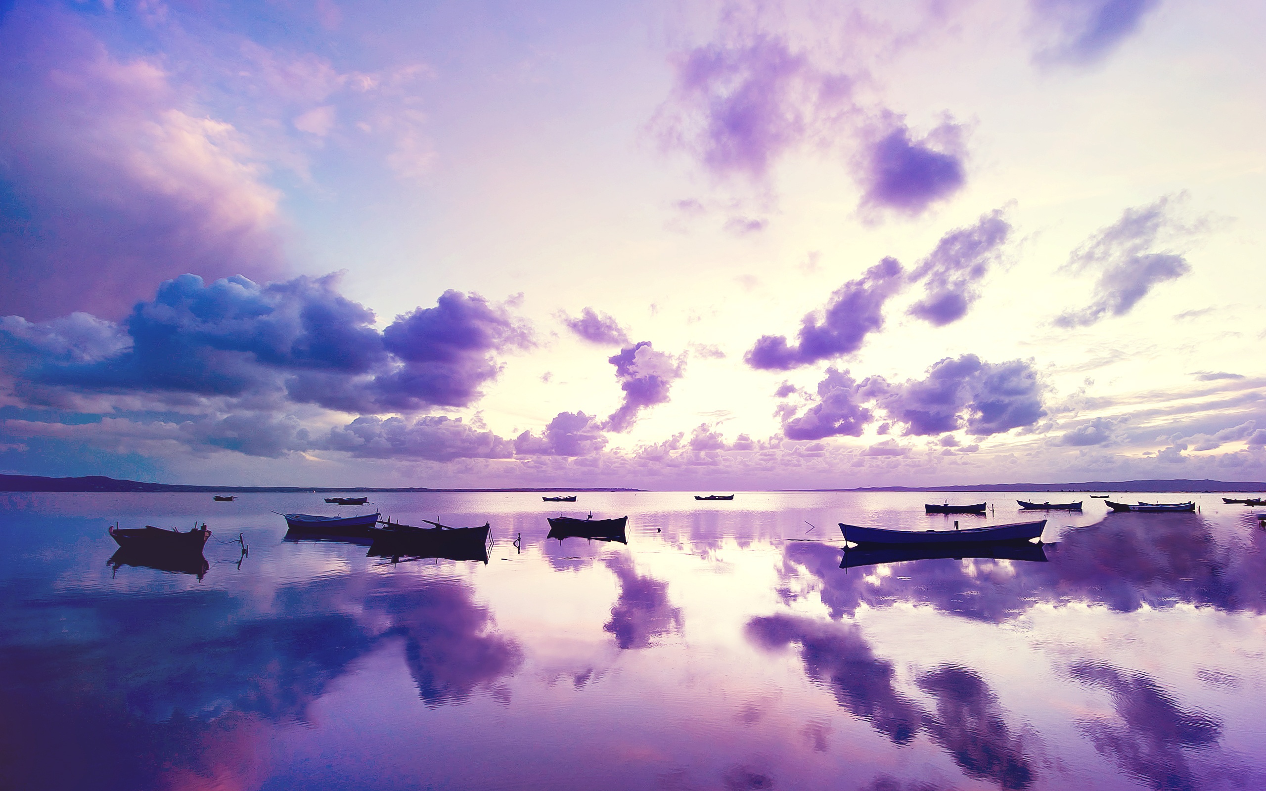 Purple Sunset in Ocean Wallpapers | HD Wallpapers