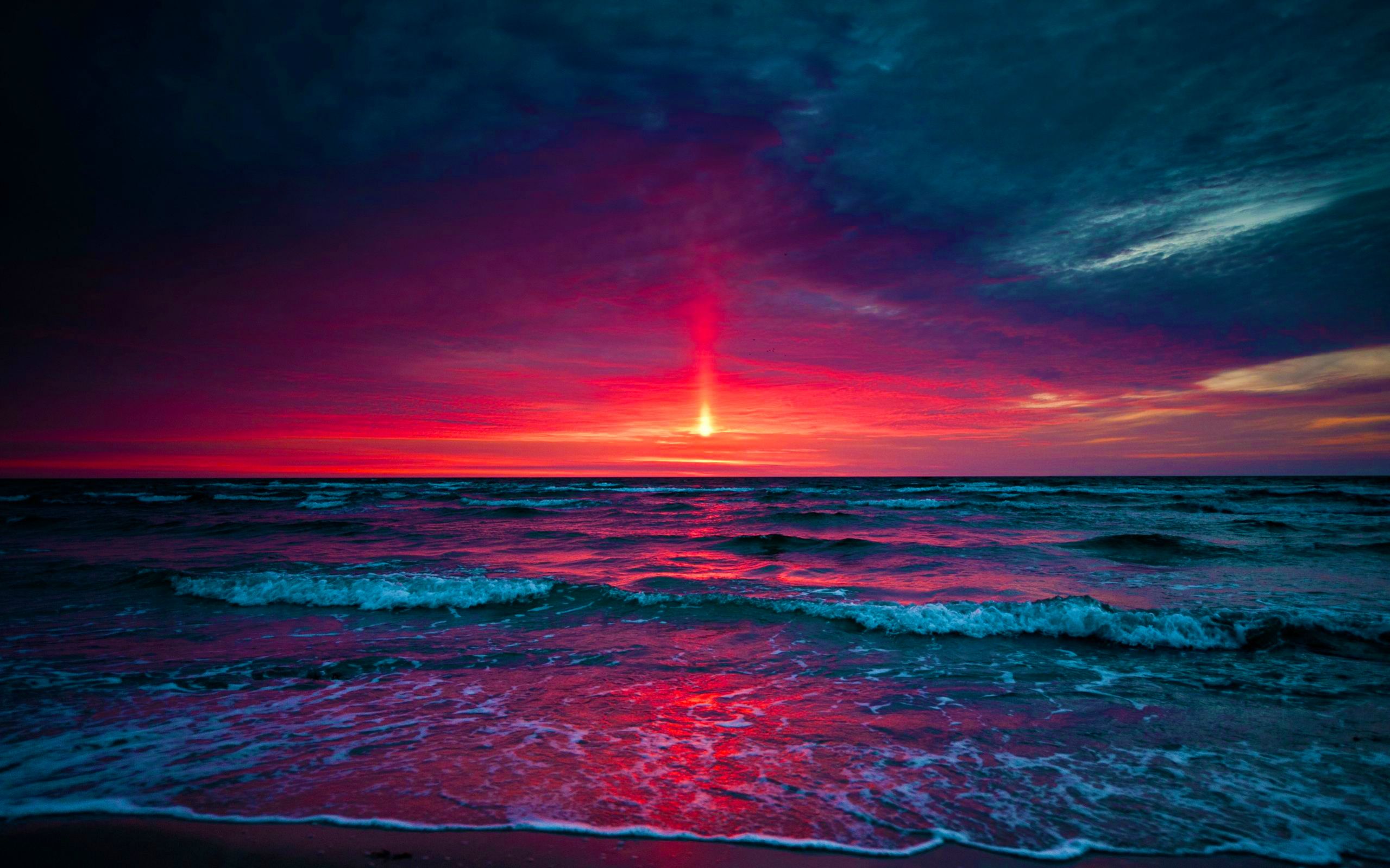 Purple Sea Sunset Wallpaper | 2559x1599 | ID:51597