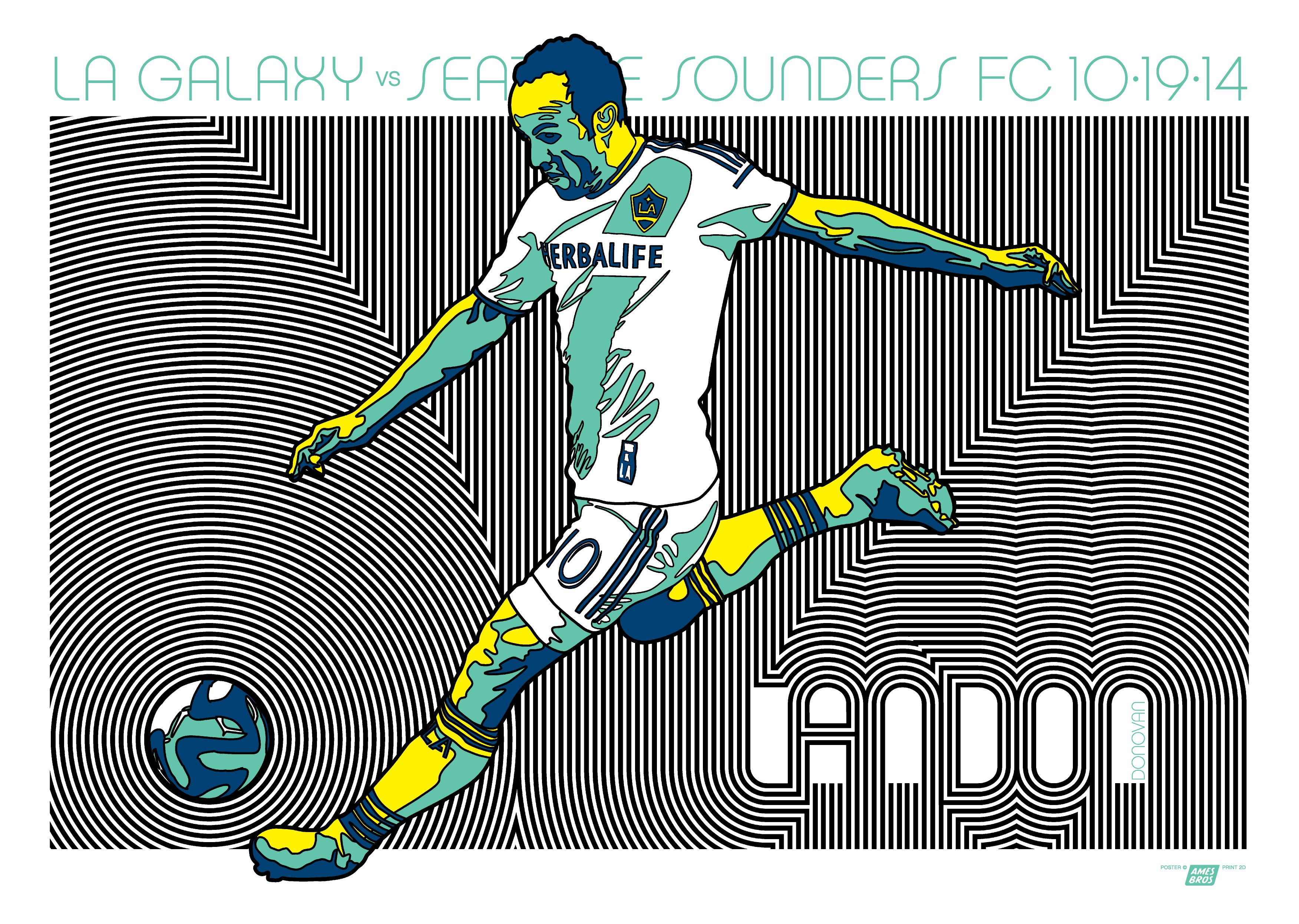 Commemorative Match Poster for LA Galaxy Seattle Sounders FC