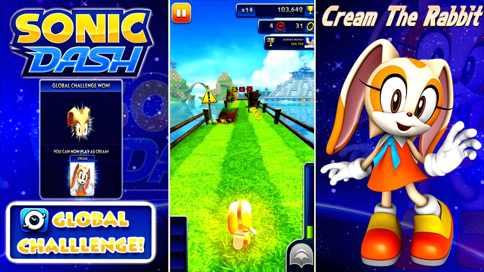 Sonic Dash - Cream The Rabbit! [4K-HD] - YouTube