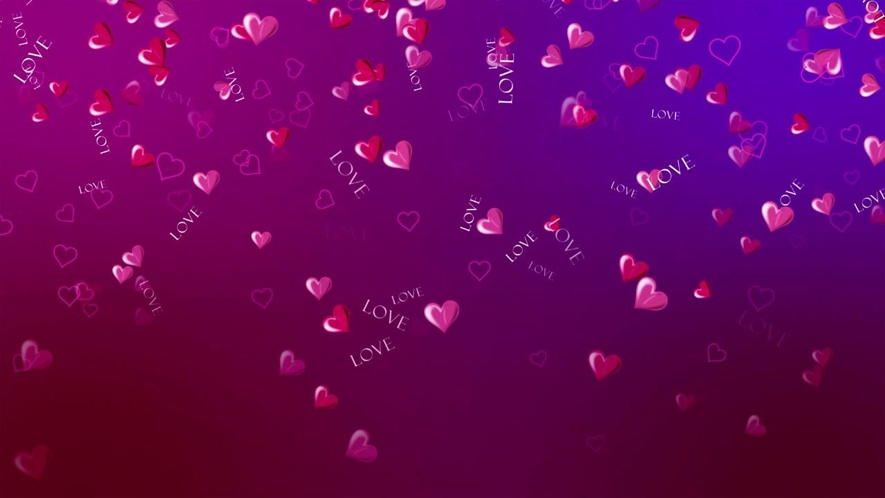 Free HD Love Background with Hearts - Romantic Wedding Background ...