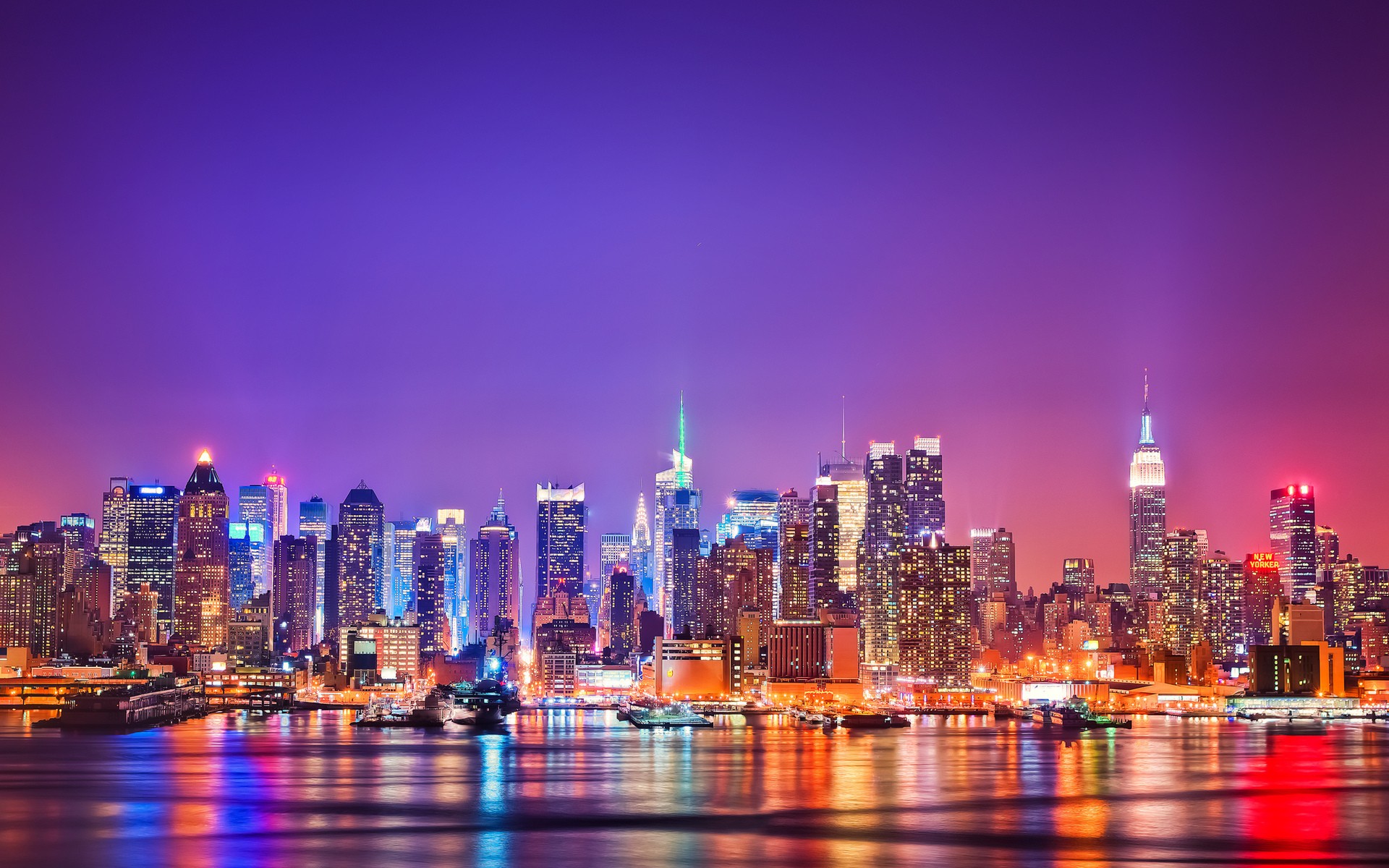 Daily Wallpaper New York Skyline at Night I Like To Waste My Time