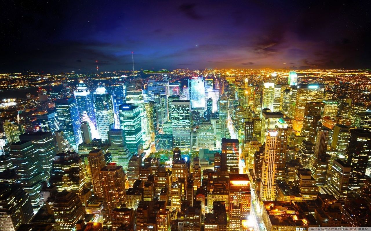 New York City at Night HD desktop wallpaper Widescreen High resolution